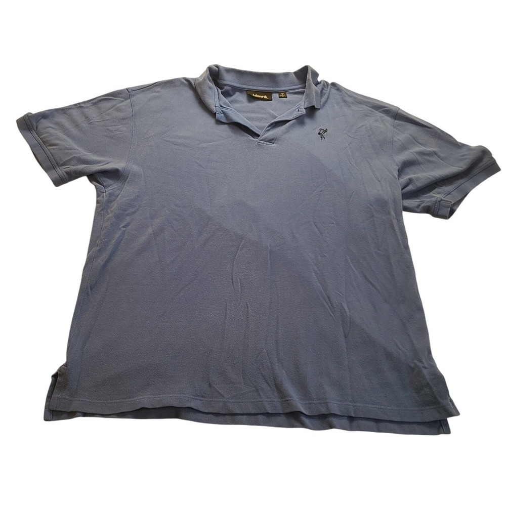 Ashworth Men's XL Light Blue Short Sleeve 100% Cotton Pique Polo‎ Shirt